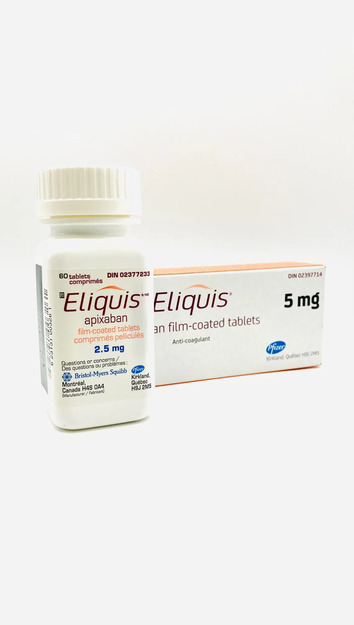 Eliquis blood thinner tablets in 2.5 mg and 5 mg doses from DrugsByCanada.com. Order Eliquis at affordable prices with reliable U.S. shipping. Contact +1 888-349-5925 for information
