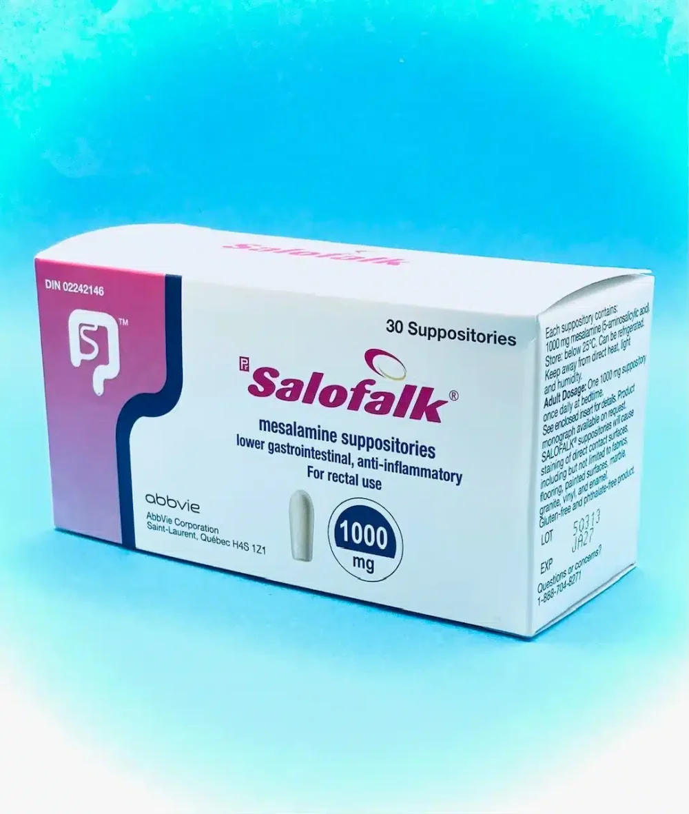 salofalk blue 1gr Buy Canasa (Salofalk) Suppositories from Canada at Drugsbycanada.com. Call or email us at support@drugsbycanada.com to learn how.